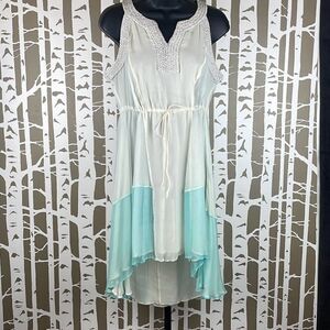 Créme Fraíche Hannah Dress Ivory Blue XS